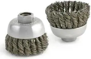 BRUSH RESEARCH BUSC320 BUSC320 Wire Cup Brush 2" Diameter, 1" Trim Length,
