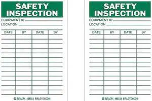 BRADY 86504 Tag, Safety, Heavy Duty Polyester, 7 in H x 4 in W, Green on White,