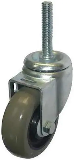 ZORO SELECT 20TM22 Swivel Stem Caster,Poly,3-1/2 in.,250 lb