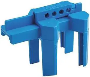 BRADY BS07A-BU Ball Valve Lockout,Blue,1/2 to 2-1/2 In.