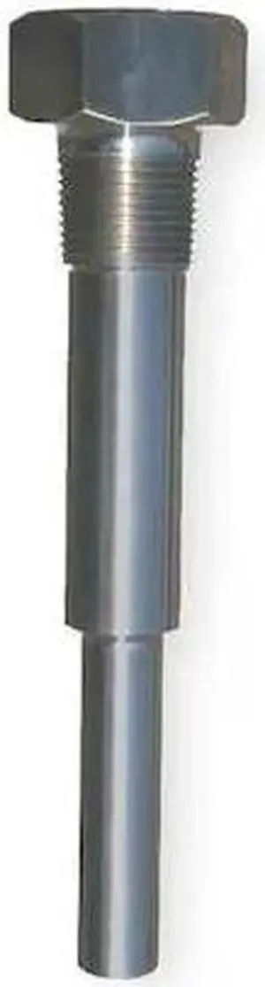 TRERICE 3-4F5 Industrial Thermowell, 304SS, 1-1/4-18