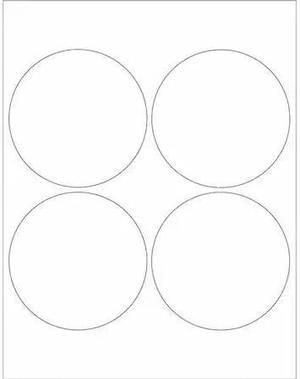 TAPE LOGIC LL148 Tape Logic® Circle Laser Labels, 4", White, 400/Case