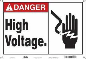 CONDOR 479P42 Safety Sign, 10 in Height, 14 in Width, Aluminum, Horizontal