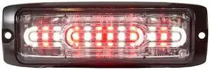 BUYERS PRODUCTS 8890307 Ultra Thin Wide Angle 5 Inch Clear/Red LED Strobe Light