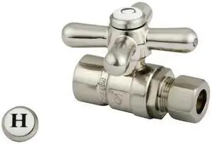 VINTAGE CC43258X CC43258X 1/2" Sweat, 3/8" O.D. Comp Straight Shut-off Valve