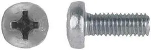 ZORO SELECT 1851PK M6-1.00 x 12 mm Phillips Pan Machine Screw, Zinc Plated