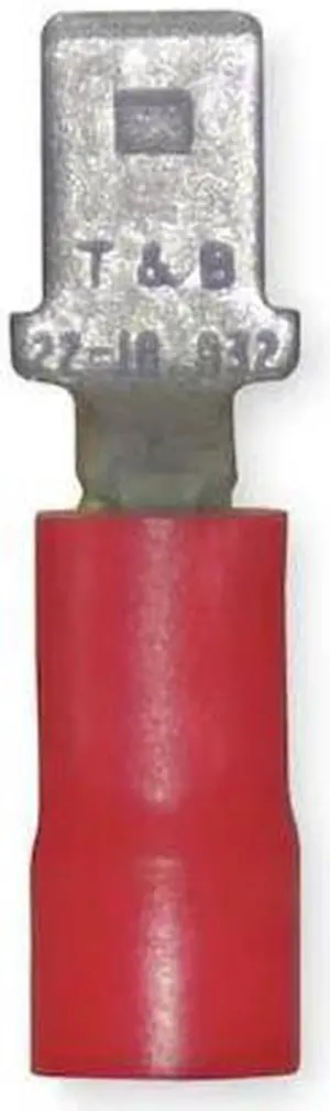 STA-KON 18RAD-187 Male Disconnect, Red, 22-18AWG, PK100