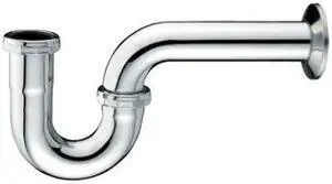 EVERFLOW 12812 P-Trap for Tubular Drain Applications, 22GA Chrome Plated Brass