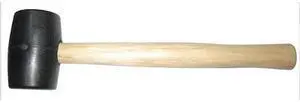 WESTWARD 6DWK9 2 lb Rubber Mallet, 3 1/2 in Face Dia., 13 3/8 in L Wood Handle WESTWARD 6DWK9 2 lb Rubber Mallet, 3 1/2 in Face Dia., 13 3/8 in L Wood Handle