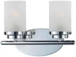 MAXIM 10212FTPC Corona 2-Light 12" Wide Polished Chrome Vanity Light