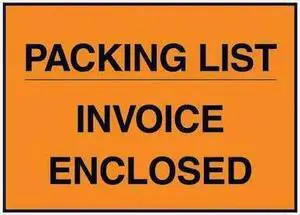TAPE LOGIC PL417 Tape Logic "Packing List/Invoice Enclosed" Envelopes, 4 1/2" x