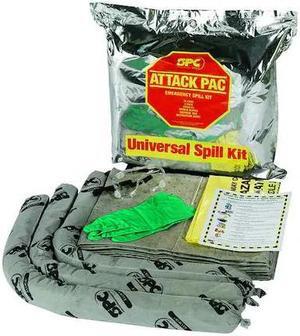 BRADY SKA-ATK-GRNG Spill Kit, 7 gal Volume Absorbed per Kit, Bag, Silver