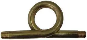 ZORO SELECT 5TUL0 Siphon,250 psi,1/4 In Natured Brass