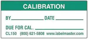 LABELMASTER CL150 Calibration Label, Papr, 1-3/4"x3/4", PK500