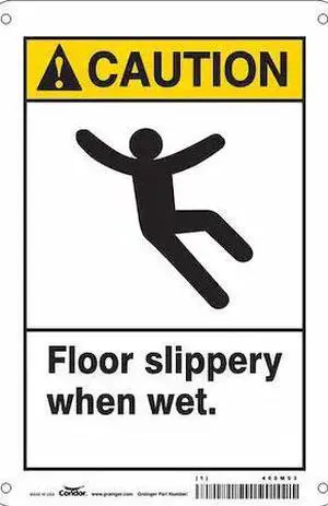 CONDOR 469M93 Safety Sign, 10 in Height, 7 in Width, Aluminum, Horizontal