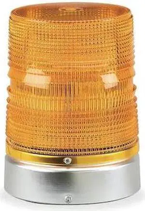 FEDERAL SIGNAL 131DST-120A Warning Light, Amber, Double Flash Strobe Tube, 120V