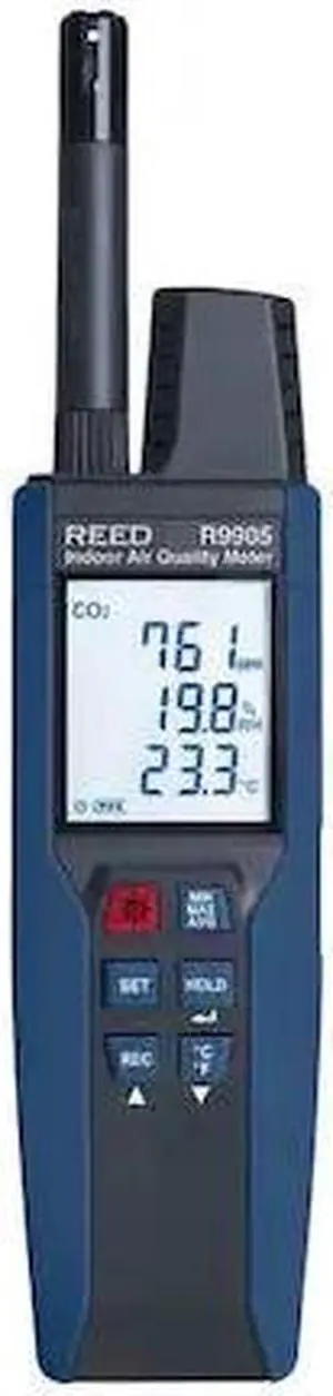 REED INSTRUMENTS R9905 Indoor Air Meter, -4 F to 140 F, LCD