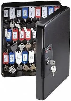 SENTRY SAFE KB-50 Key Box,Wall Mount,Steel,Gloss,Black