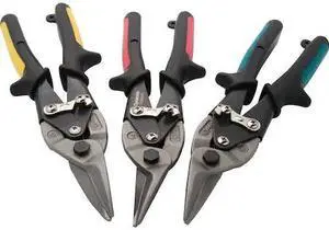 DYNAMIC D055205 Tools 3 Piece Aviation Snips Set, Right/Straight/Left