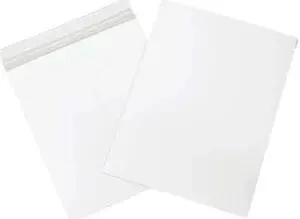 PARTNERS BRAND RM4SS25PK Self-Seal Flat Mailers, 12 3/4" x 15", White, PK25
