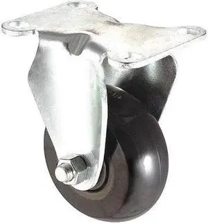 ZORO SELECT 1UKA7 Rigid Plate Caster,Polye,5 in.,350 lb.