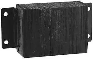 ZORO SELECT 4W942 Dock Bumper,10x6x14-3/4 In.,Rubber