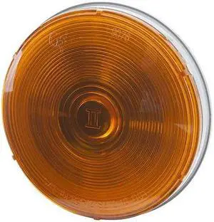 GROTE 53103 Stop/Tail/Turn Lamp,Yellow,Round