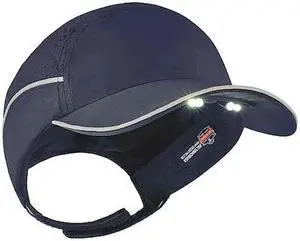 ERGODYNE 8965 Bump Cap, Long Brim Baseball, Polyethylene, Hook-and-Loop