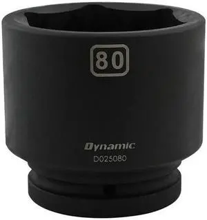 DYNAMIC D025080 1" Drive Standard Socket, Black Phosphate, Tools 80MM X 1" DYNAMIC D025080 1" Drive Standard Socket, Black Phosphate, Tools 80MM X 1"