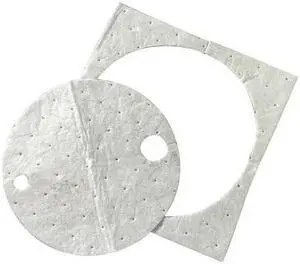 3M M-DC22DD Sorbent Pad, 12 gal, 22 in Dia., Universal, Gray, Polyester, 3M M-DC22DD Sorbent Pad, 12 gal, 22 in Dia., Universal, Gray, Polyester,