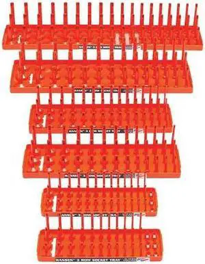 HANSEN 92015 SocketTray,Orange,Plastic,41/4in,1PK