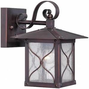 NUVO 60-5611 Vega 1-Light 6.5 in. Outdoor Wall Fixture with Clear Seed Glass