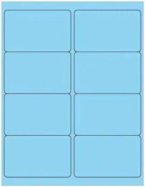 TAPE LOGIC LL179BE Tape Logic Rectangle Laser Labels, 4" x 2 1/2", Pastel Blue,