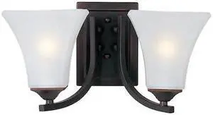 MAXIM LIGHTING 20099FTOI Aurora 2-Light 13.5" Wide Oil Rubbed Bronze Vanity MAXIM LIGHTING 20099FTOI Aurora 2-Light 13.5" Wide Oil Rubbed Bronze Vanity