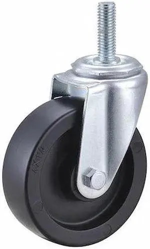 ZORO SELECT 32J825 Swivel Stem Caster,Polyolfn,4 in,350 lb.