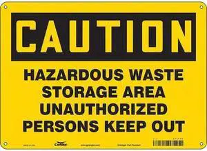 CONDOR 470F79 Safety Sign, 10 in Height, 14 in Width, Aluminum, Horizontal