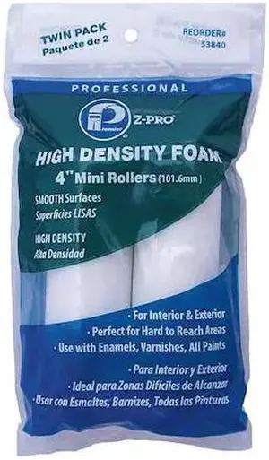 PREMIER 53840 4" Mini Paint Roller Cover, Foam, 2 PK
