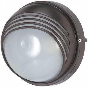 NUVO 60-521 1-Light 10 in. Round Hood Bulk Head Die Cast Bulk Head