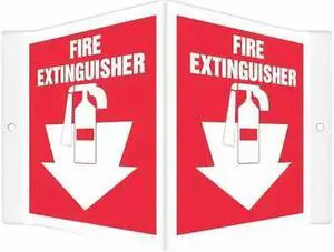 CONDOR 480Z19 High Visibility Safety Sign, 6 in Height, 8 1/2 in Width, PETG,