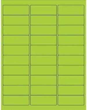 Tape Logic LL405GN 2.63 x 1 in. Fluorescent Green Removable Rectangle Laser Labels - Pack of 3000