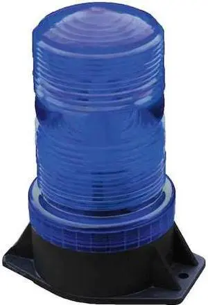 RAILHEAD GEAR M490-LED DC B Warning Strobe, Blue, LED, 12 to 90VDC, Depth: 4 in