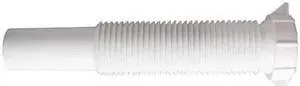 ZORO SELECT 1PPC7 1-1/4 " Dia., polypropylene, White/Plastic Finish, Lavatory