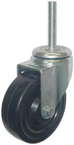 ZORO SELECT 20TM33 Swivel Stem Caster,Rubber,4 in.,170 lb.