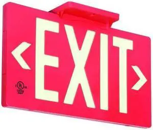 ZORO SELECT GRAN11417 Exit Sign,8 3/4 in x 15 1/2 in,Plastic, GRAN11417