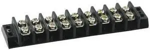 ZORO SELECT 6ZEF9 Terminal Strip,15A,9 Pole,300VAC