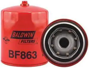 BALDWIN FILTERS BF863 Fuel Filter, 4-11/16x3-11/16x4-11/16 In