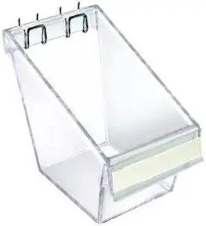 AZAR DISPLAYS 556129 4" W x 4.25" D x 4.5"H Mini Display Bucket W/ C-Channel,