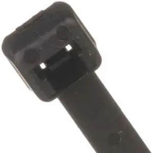 PANDUIT PLB3S-C0 11-13/16" L, 0.19" W, Black Plastic Cable Tie, PK 100