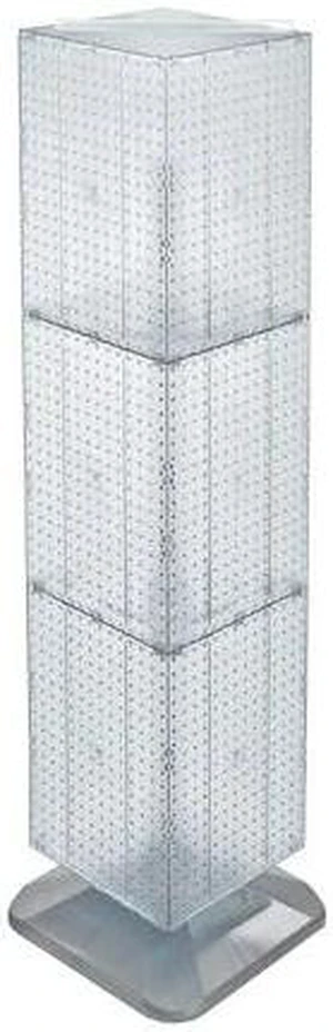 AZAR DISPLAYS 701464-CLR 4-Sided Pegboard Floor Spinner Rack Clear Frost Size: AZAR DISPLAYS 701464-CLR 4-Sided Pegboard Floor Spinner Rack Clear Frost Size:
