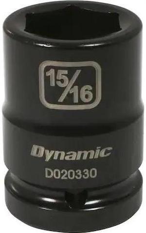 DYNAMIC D020330 3/4" Drive Standard Socket, Black Phosphate, Tools 3/4" Drive 6